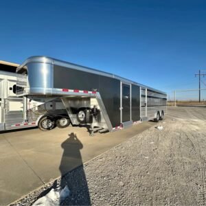 2026 Cimarron 30 foot livestock gooseneck with Fibertech roof